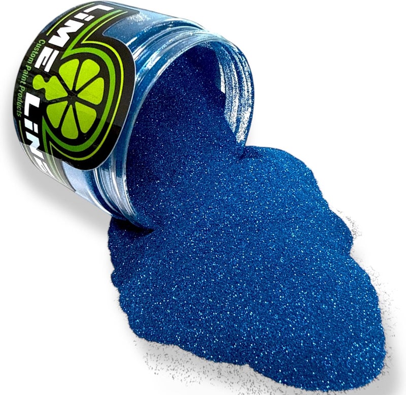 LiME LiNE Sprayable Metal Flake Paint Additive: Solvent Resistant Glitter for Automotive Custom Painting (Blue) - Image 1